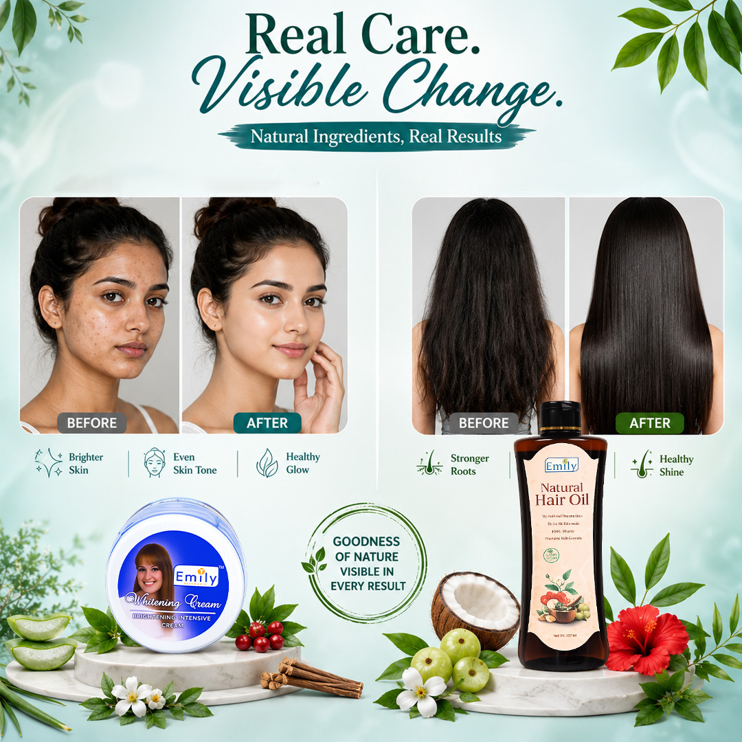 Brightening Night Cream + Hair Oil 100ml - Combo
