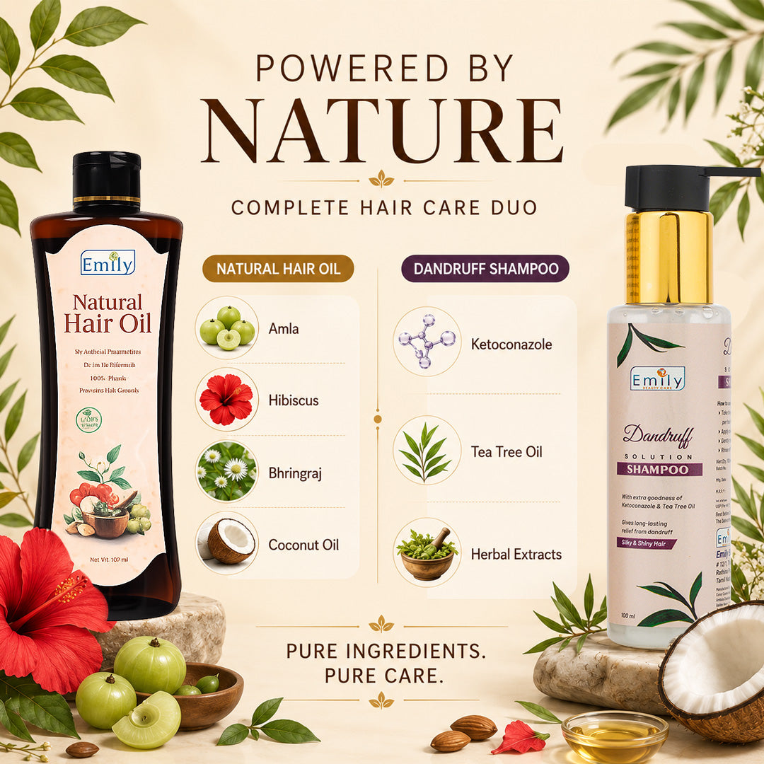 Hair Oil 100ml + Dandruff Shampoo - Combo