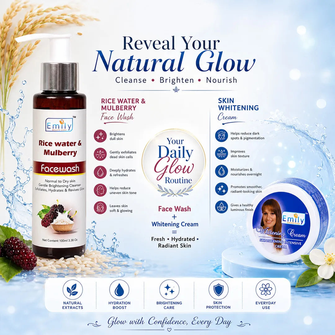 Brightening Night Cream + Rice Water & Mulberry Face Wash - Combo