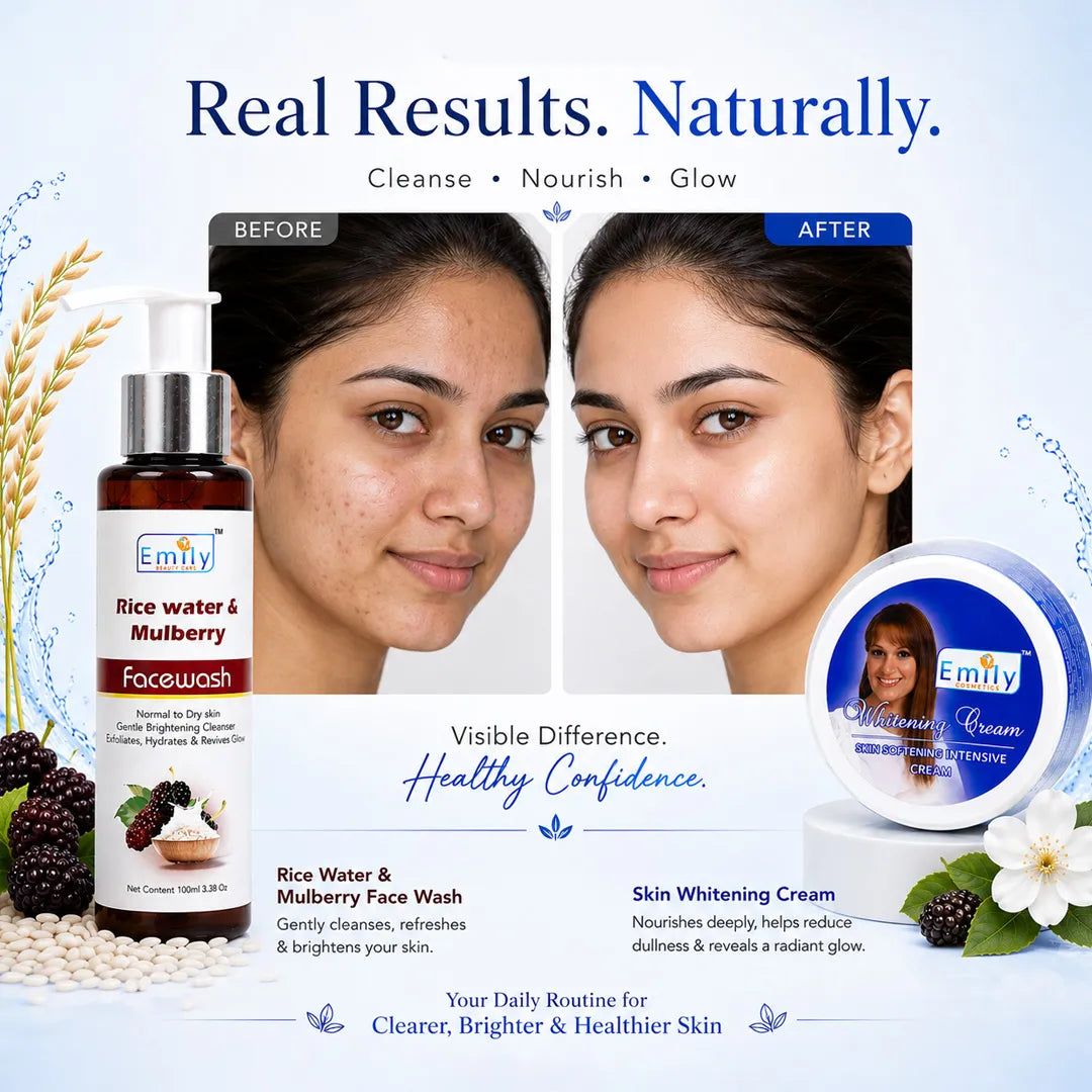 Brightening Night Cream + Rice Water & Mulberry Face Wash - Combo