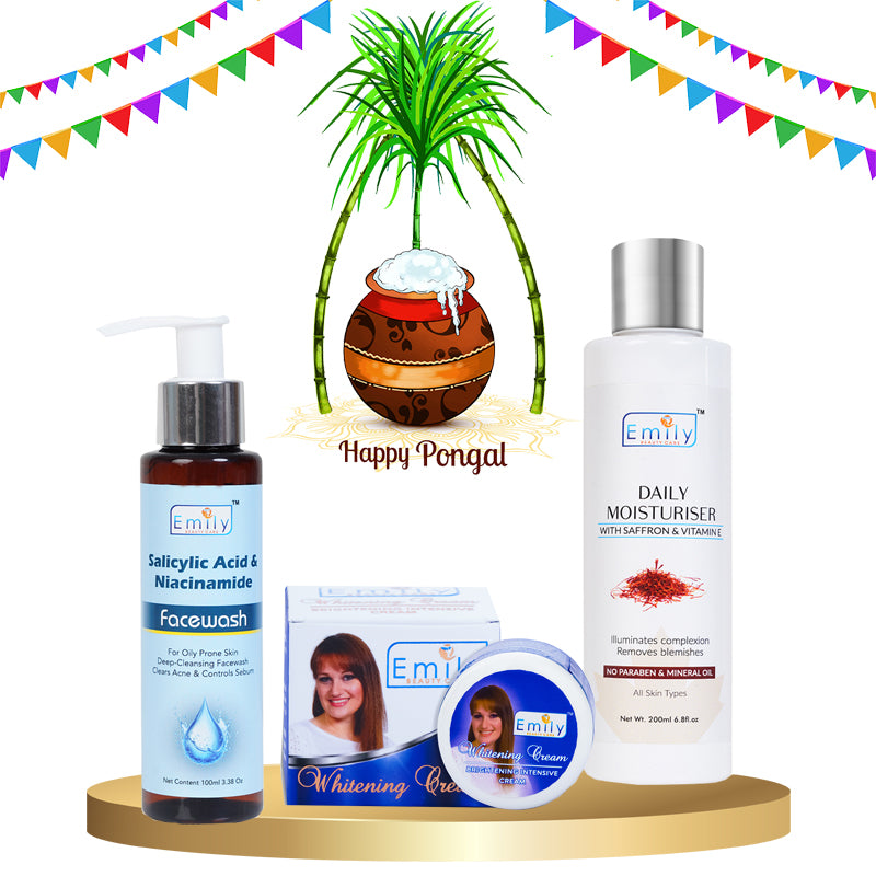 Advanced Brightening & Clear Skin Combo (Saffron Body Lotion + Salicylic Acid & Niacinamide Face Wash + Skin Whitening Cream)