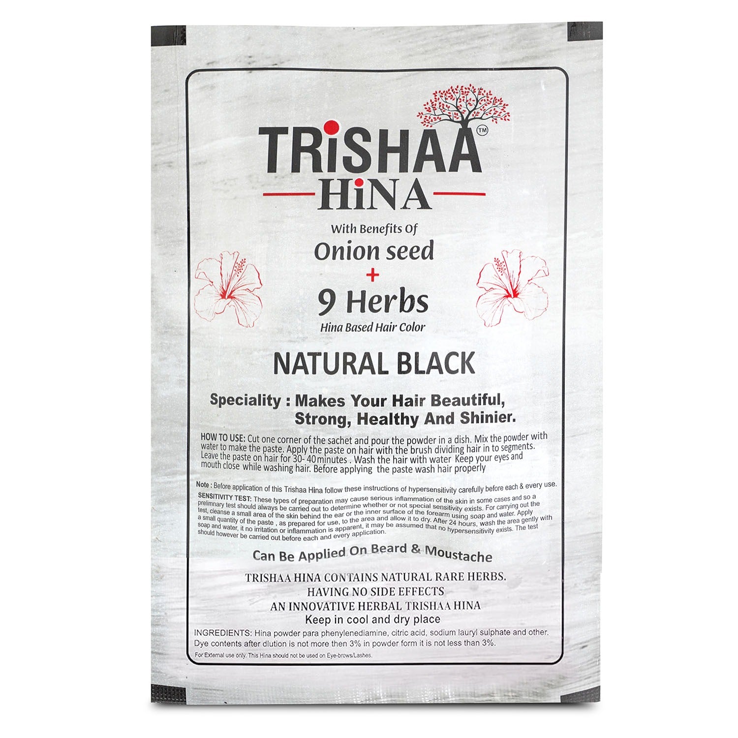 Trishaa Hina Natural Black with Onion Seeds & 9 Herbs – 40g