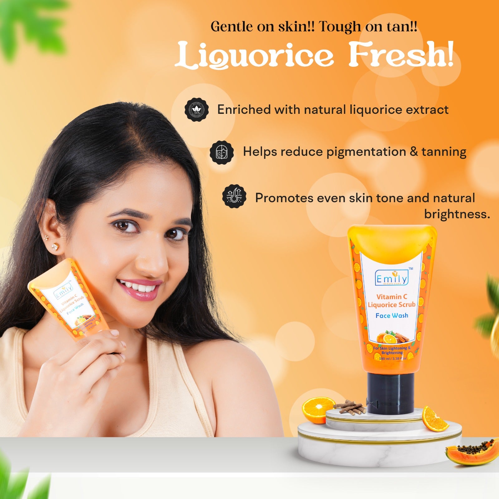 VITAMIN C Liquorice Scrub Face Wash -100ML