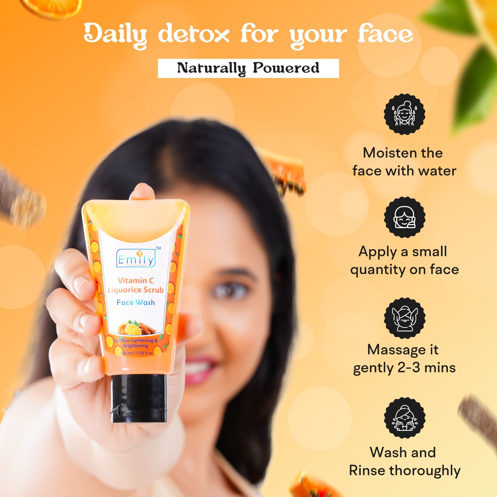 VITAMIN C Liquorice Scrub Face Wash -100ML