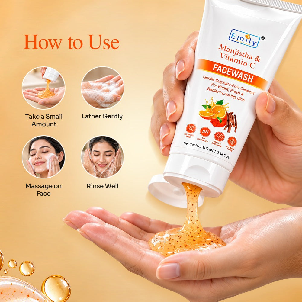 Manjistha & Vitamin C Face Wash -100ml
