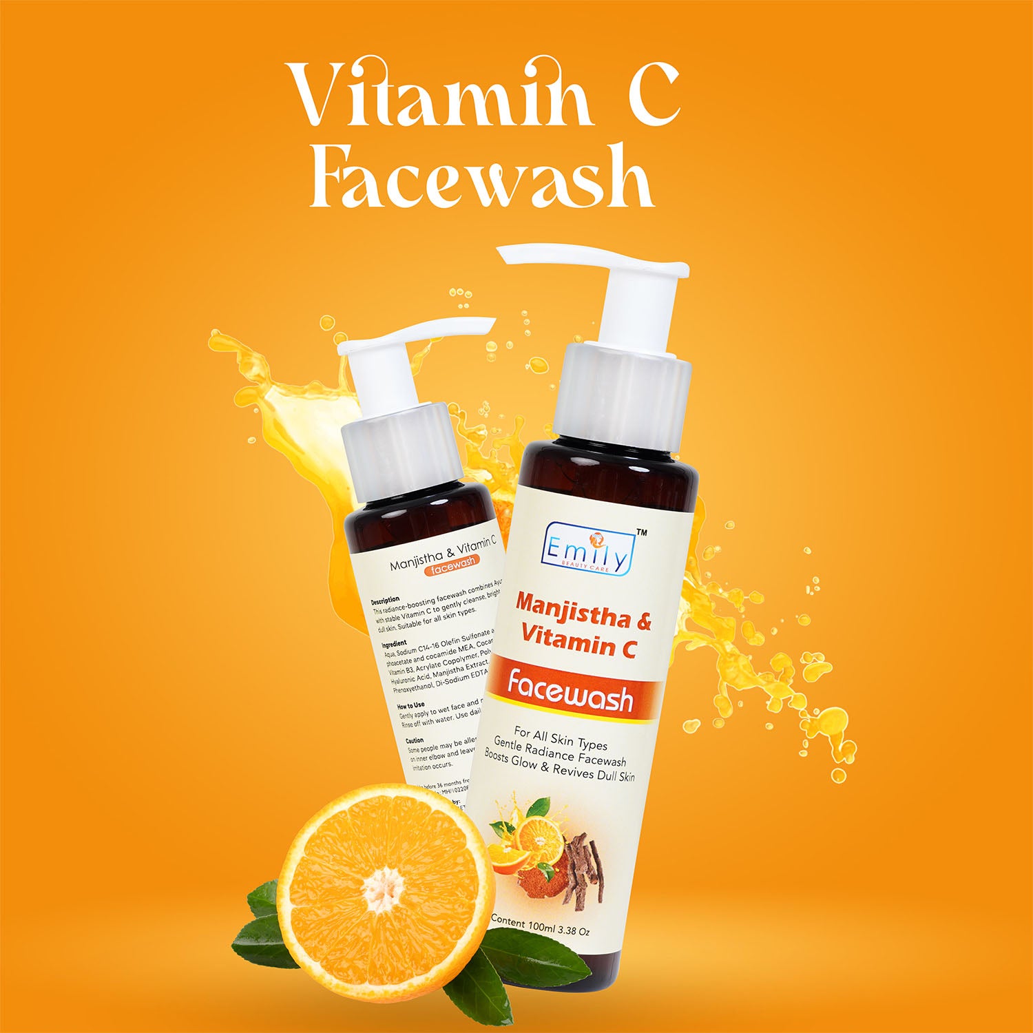 MANJISTHA & VITAMIN C FACE WASH - 100ML