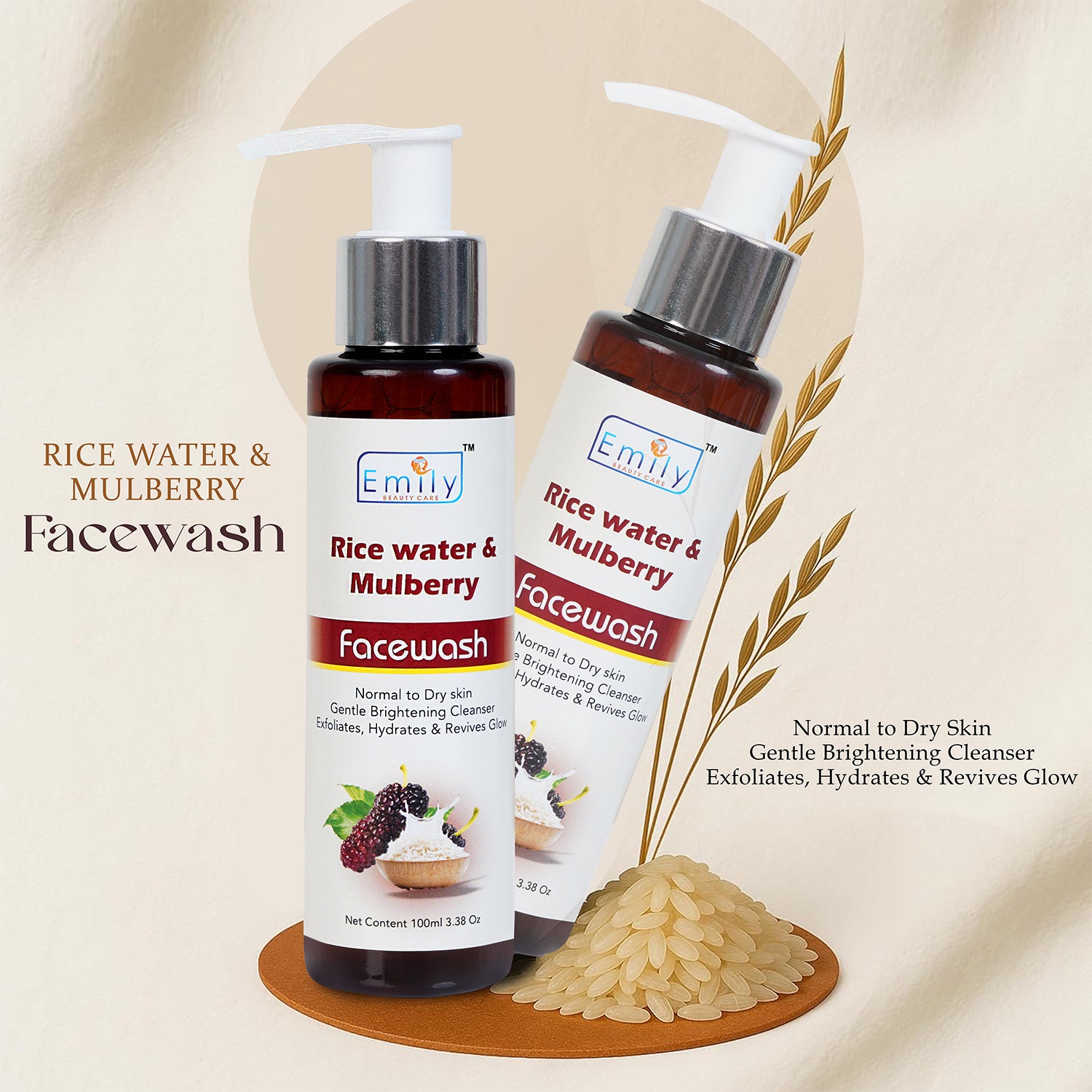 RICE WATER & MULBERRY FACE WASH – 100ML