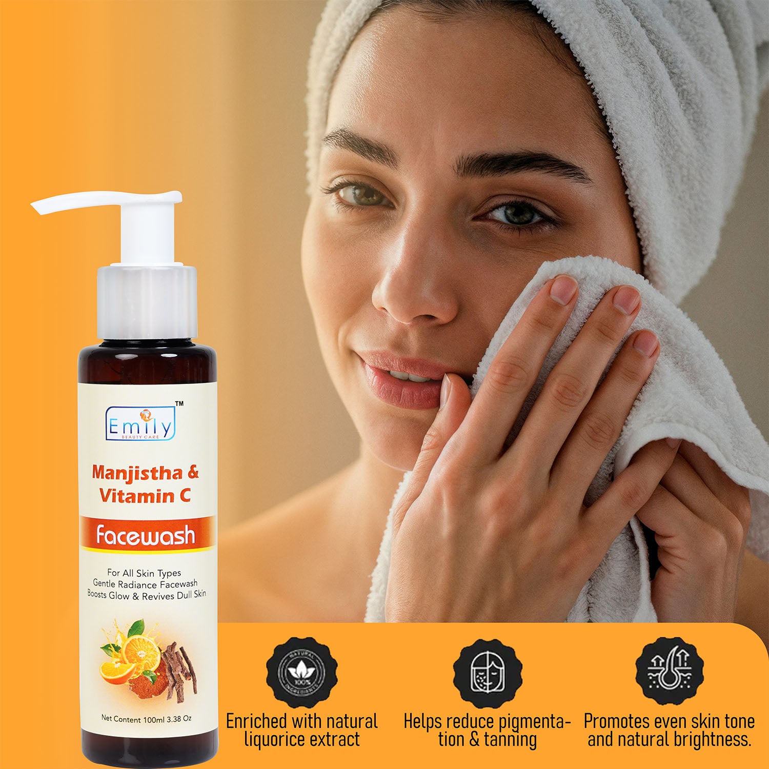 MANJISTHA & VITAMIN C FACE WASH - 100ML