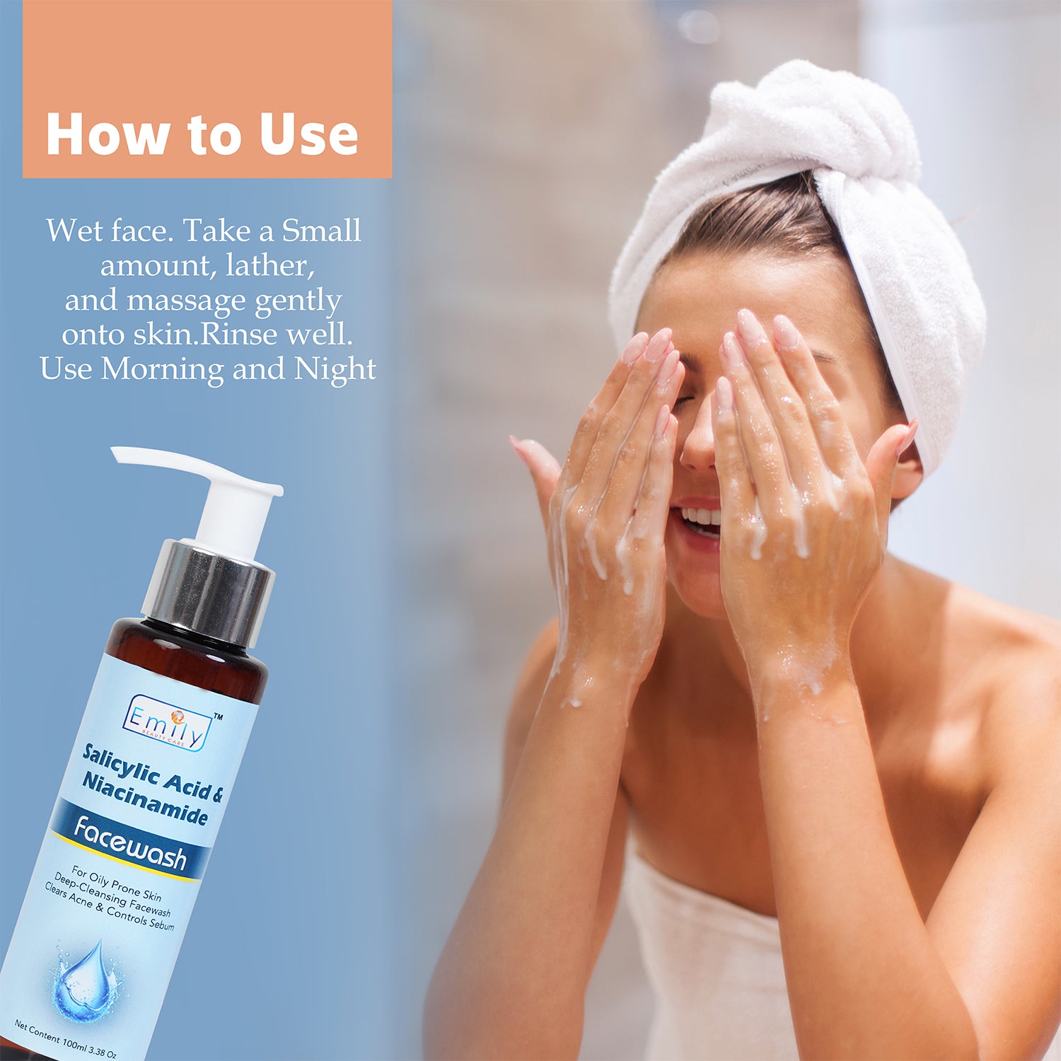 SALICYLIC ACID & NIACINAMIDE FACE WASH – 100ML