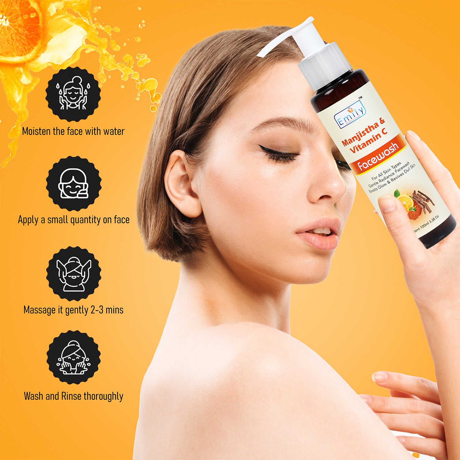 MANJISTHA & VITAMIN C FACE WASH - 100ML