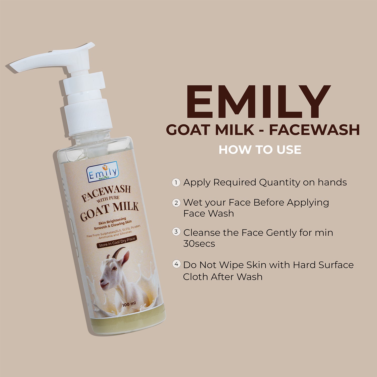 GOAT MILK FACE WASH - 100ML