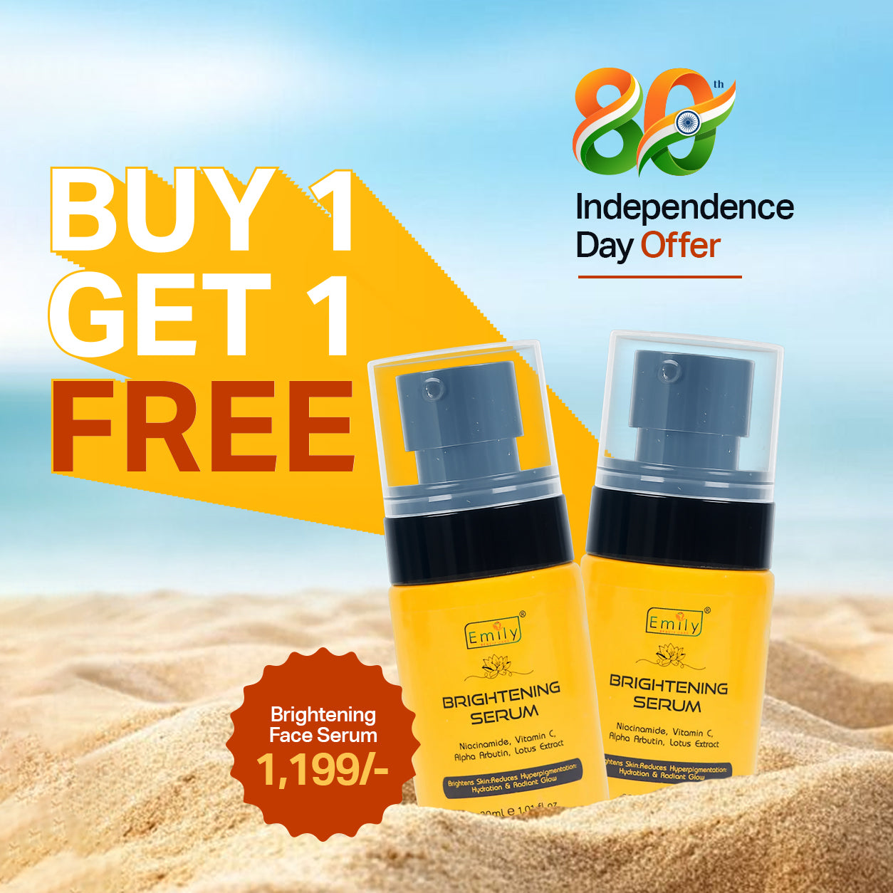Brightening Face Serum - 30ml - BUY 1 GET 1