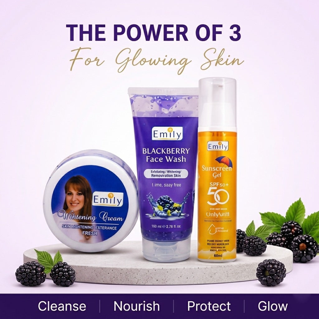 Night Cream / Blackberry Face Wash / SPF Sunscreen 50++ Gel