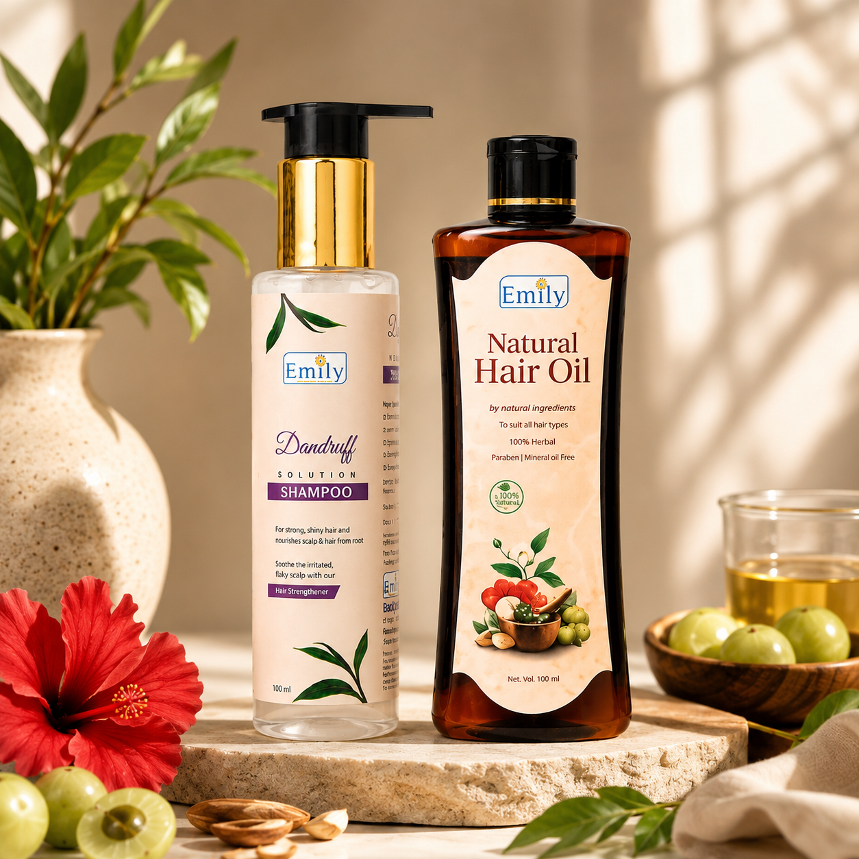 Hair Oil 100ml + Dandruff Shampoo - Combo
